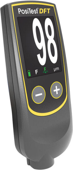 DEF DFT COMBO Measures both non-magnetic coatings on steel AND non-conductive coatings on aluminum, brass, etc.