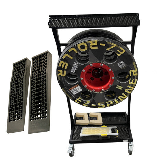 GTS EZR-4XWS-22 4 EZR Roller Spinners w/Mobile Work Station